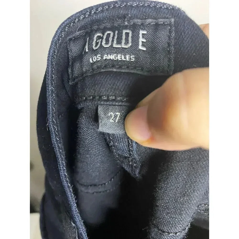 Agolde Sophie High Waisted Distressed Skinny Jeans Black Moonstruck Size 27 - Picture 6 of 10